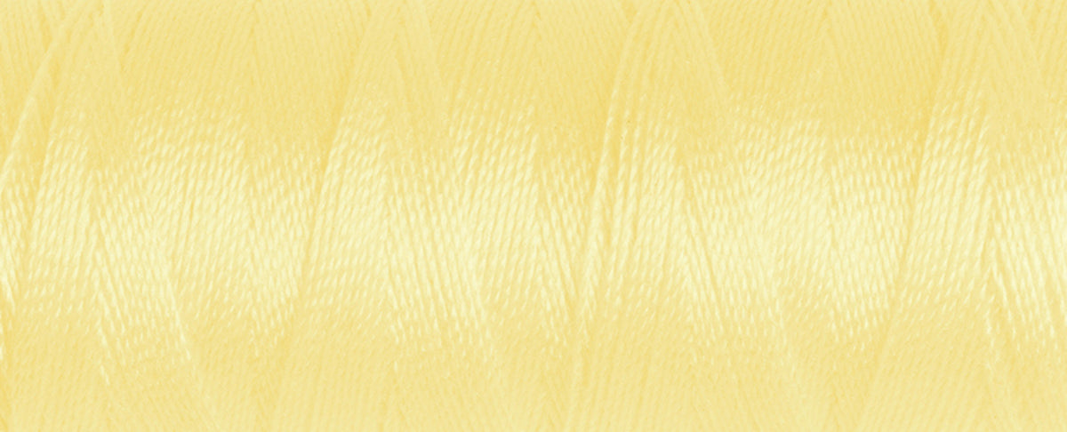 Spool of primrose yellow Gutermann Maraflex elastic sewing thread