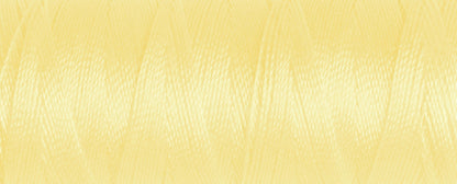 Spool of primrose yellow Gutermann Maraflex elastic sewing thread