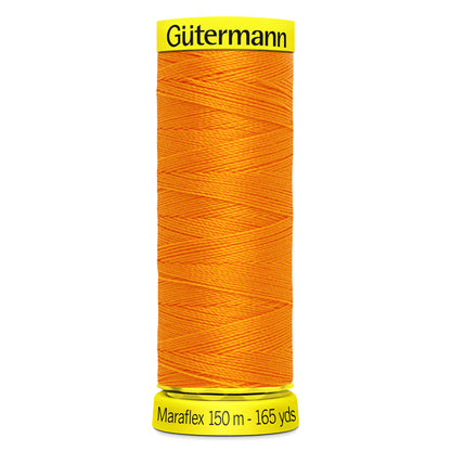 Spool of orange Gutermann Maraflex elastic sewing thread