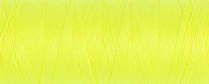 Spool of neon yellow Gutermann Maraflex elastic sewing thread