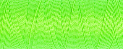Spool of neon green Gutermann Maraflex elastic sewing thread