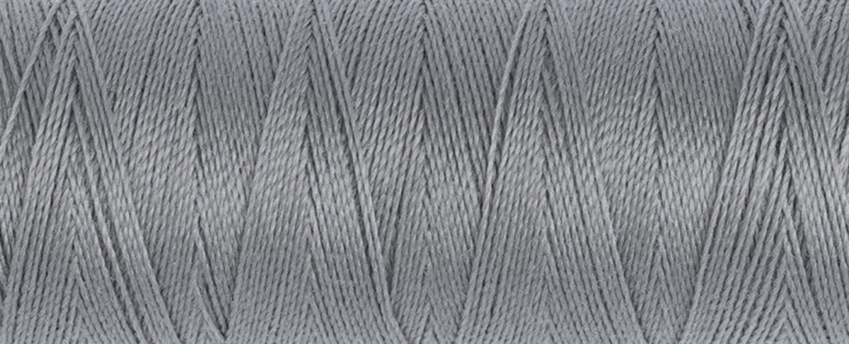 Spool of silver grey Gutermann Maraflex elastic sewing thread