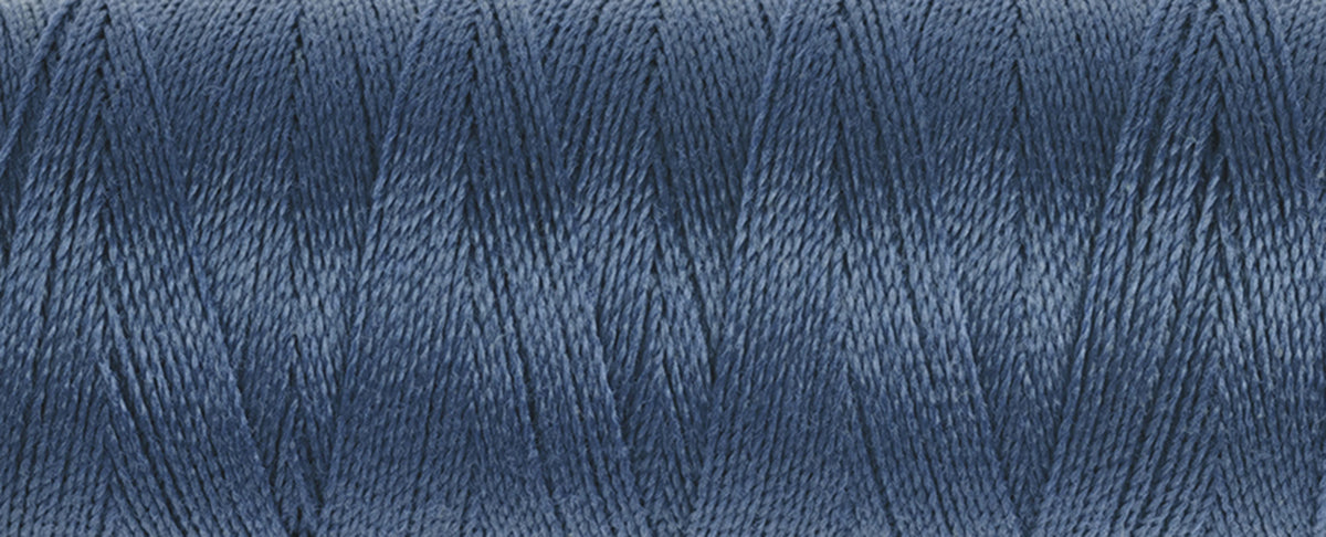 Spool of steel blue Gutermann Maraflex elastic sewing thread