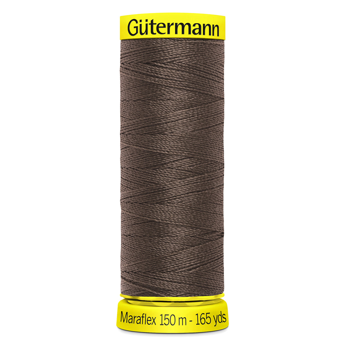 Spool of taupe Gutermann Maraflex elastic sewing thread