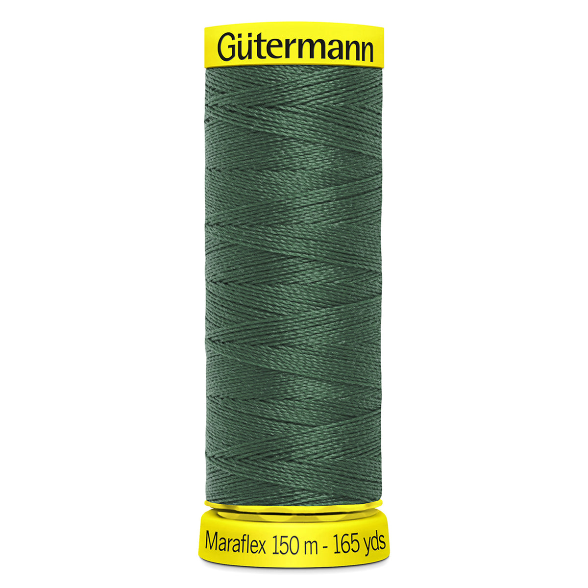 Spool of pine green Gutermann Maraflex elastic sewing thread
