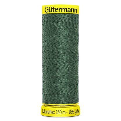 Spool of pine green Gutermann Maraflex elastic sewing thread