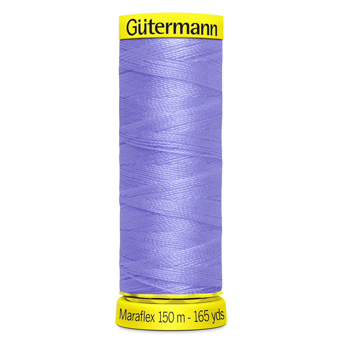 Spool of Gutermann Maraflex elastic thread in cornflower blue