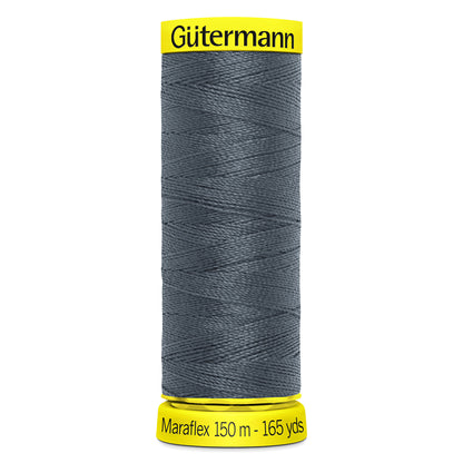 Spool of mid grey Gutermann Maraflex elastic sewing thread