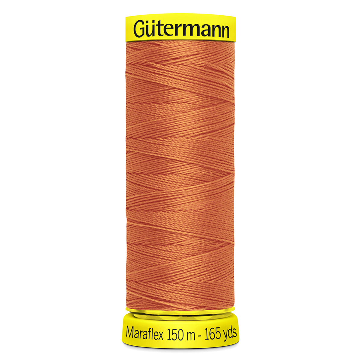 Spool of Gutermann Maraflex elastic thread in coral