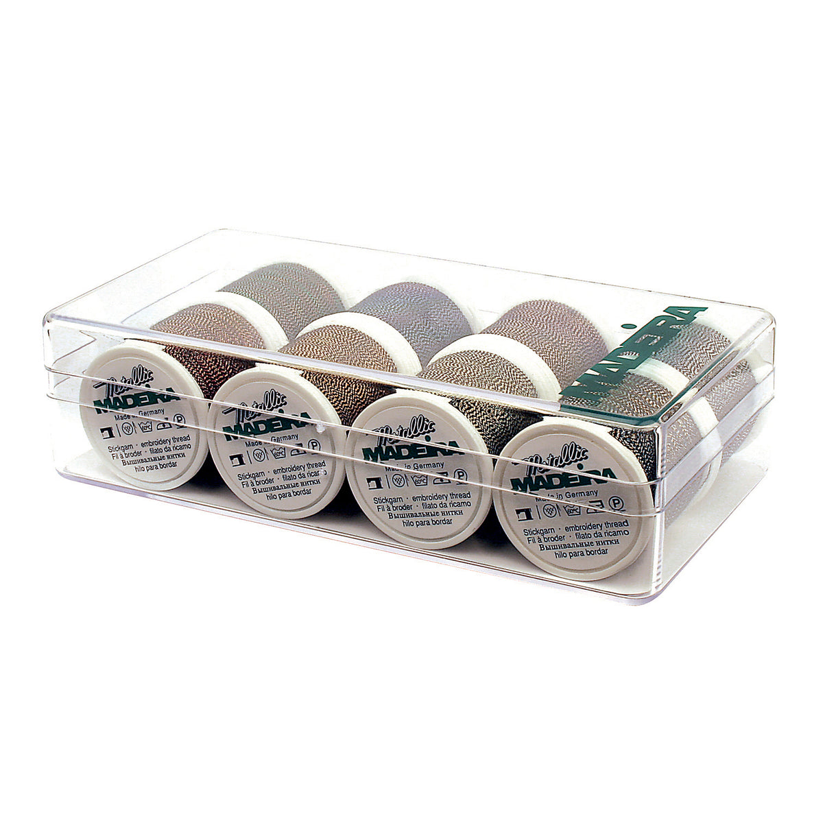 Madeira gift box of eight Metallic Soft thread spools