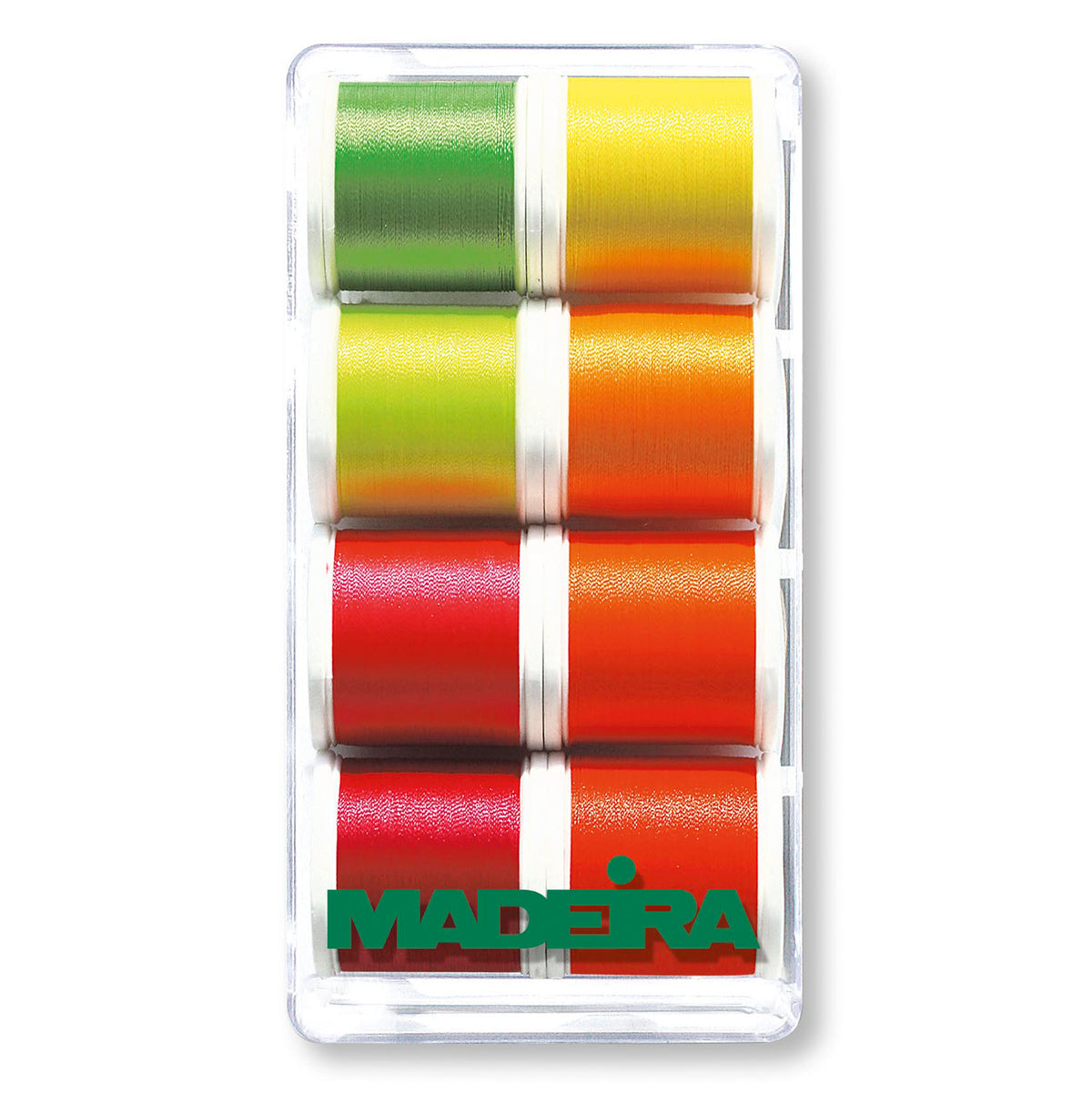 Madeira gift box of eight fluorescent Polyneon thread spools