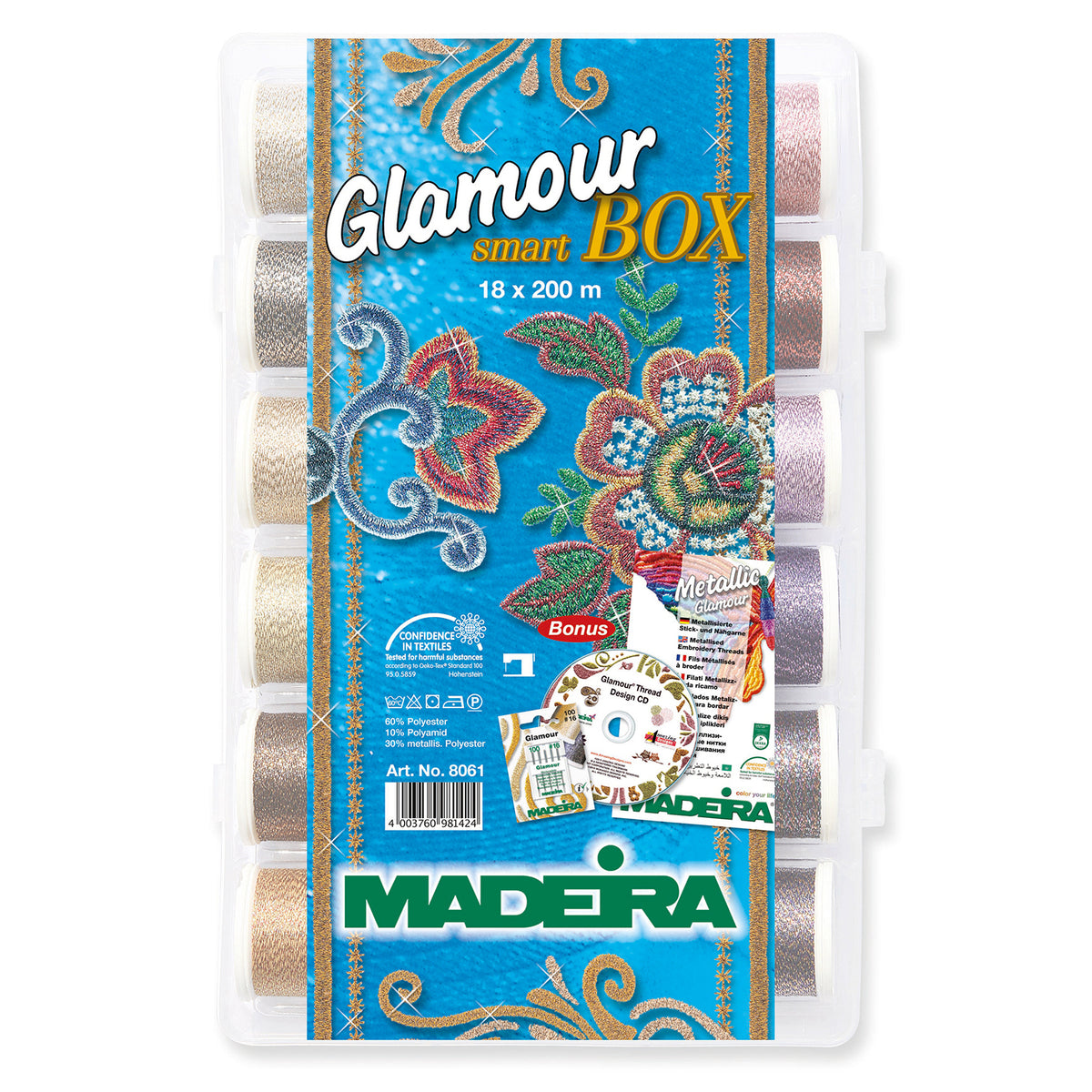 Madeira Smartbox of Glamour No.12 metallic thread spools