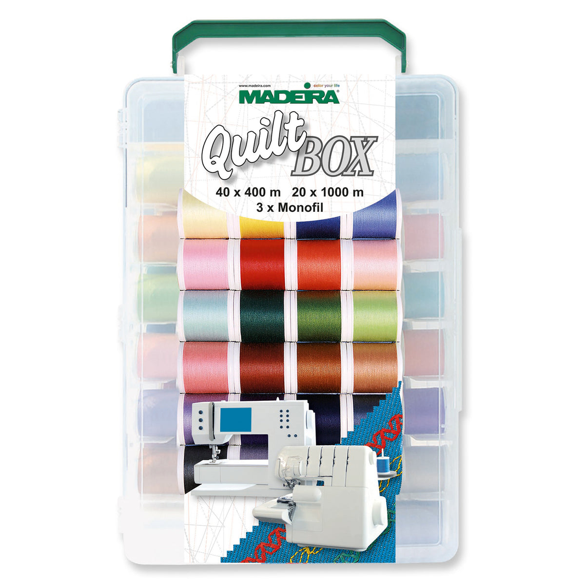 Madeira Quiltbox Softbox of Aerofil thread spools
