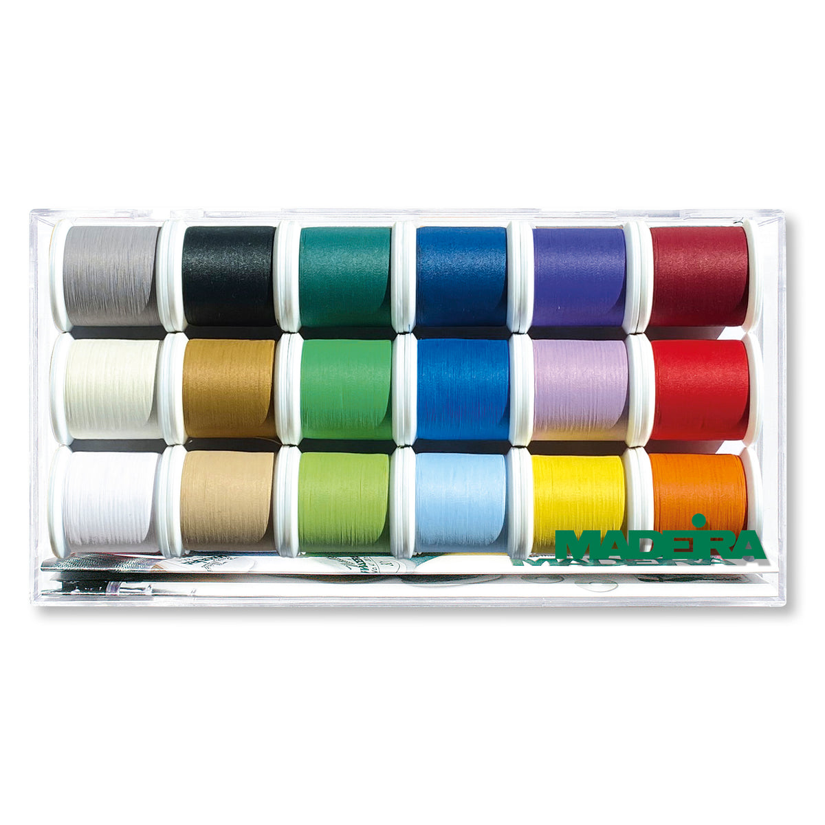 Madeira box of assorted Frosted Matt No.40 thread spools