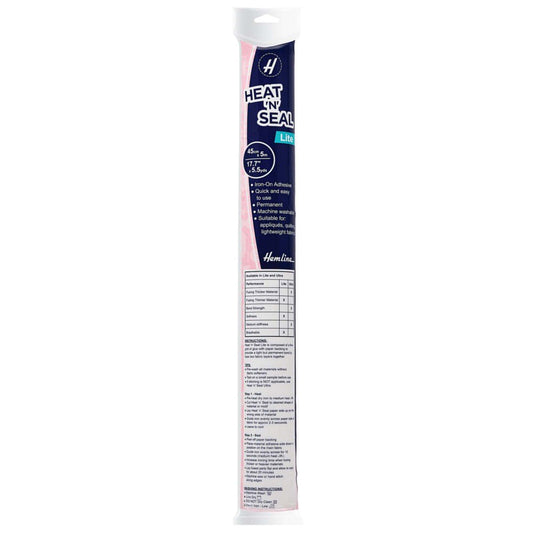 Pack of Hemline Heat 'n' Seal Lite iron-on adhesive