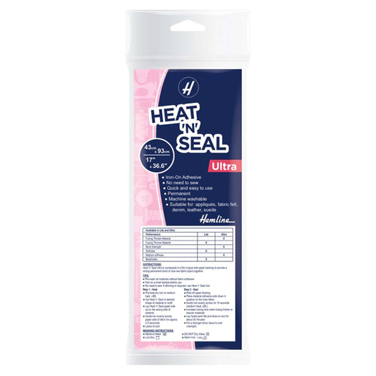Pack of Hemline Heat 'n' Seal Ultra iron-on adhesive
