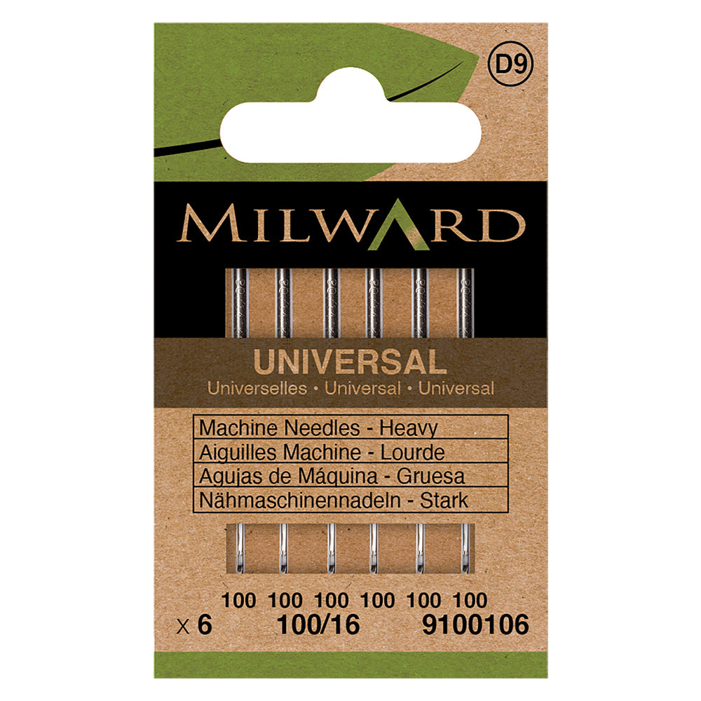 Pack of Milward universal machine needles size 100/16