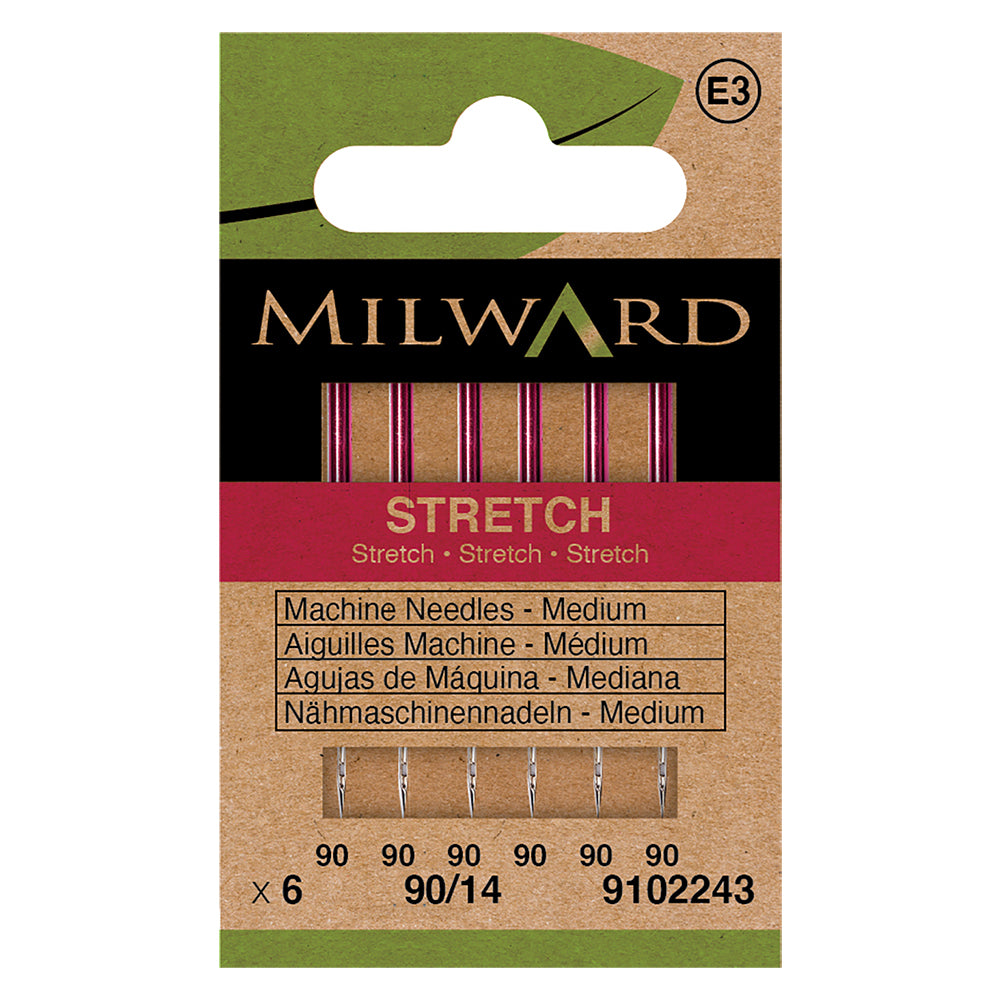Pack of Milward stretch machine needles size 90/14