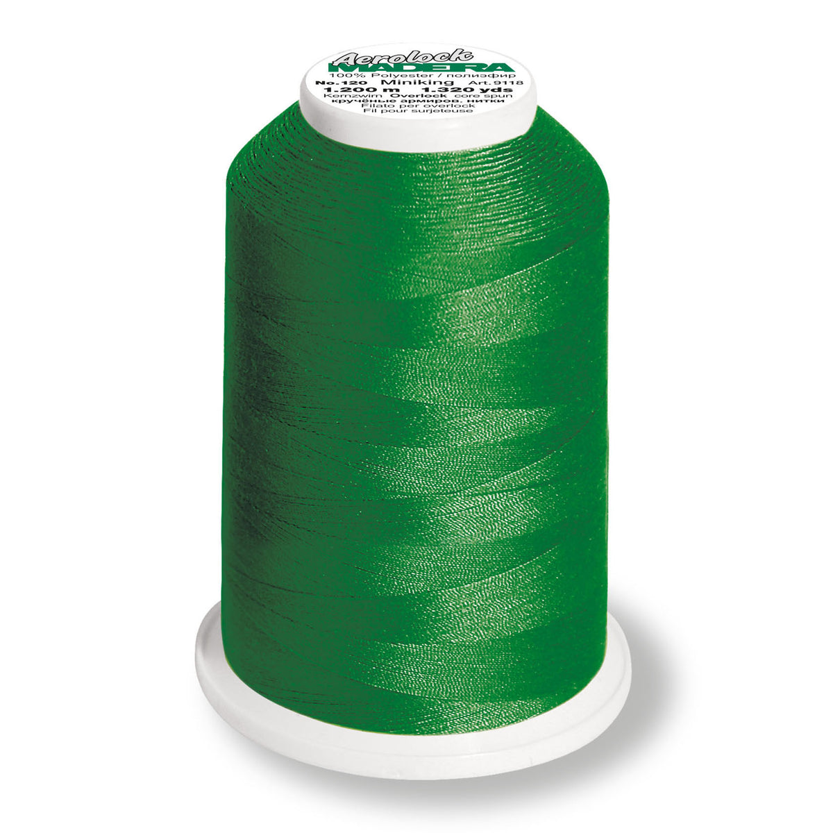 Emerald spool of Madeira Aerolock overlocker thread