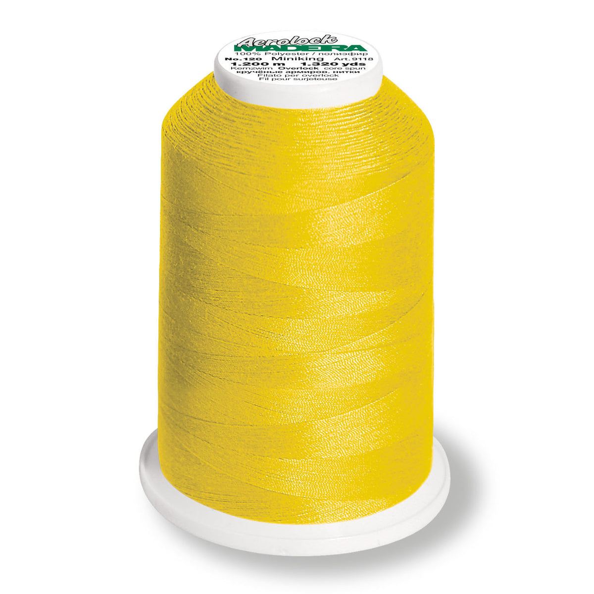 Canary spool of Madeira Aerolock overlocker thread