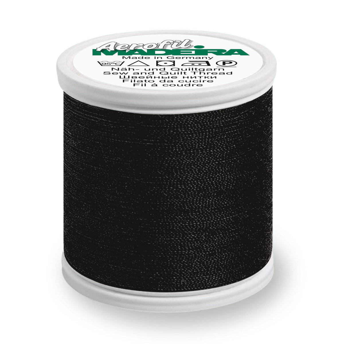 Spool of Madeira Aerofil sewing thread in Black