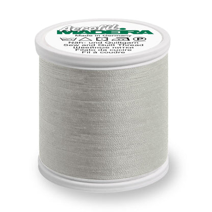 Spool of Madeira Aerofil sewing thread in brown mist