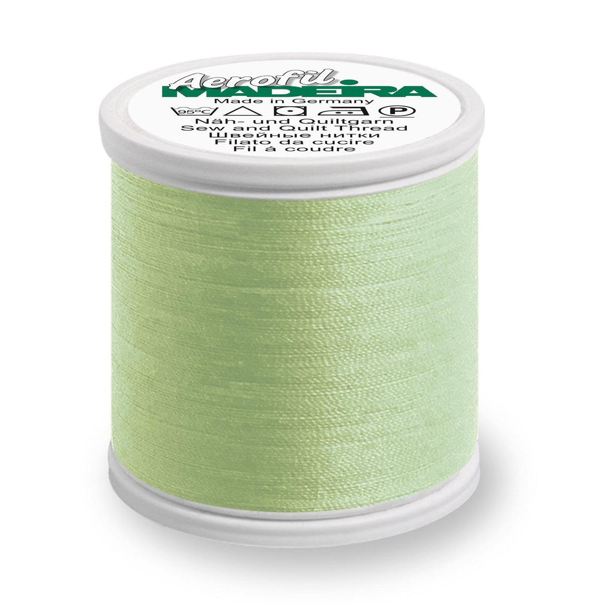 Spool of Madeira Aerofil sewing thread in Mint