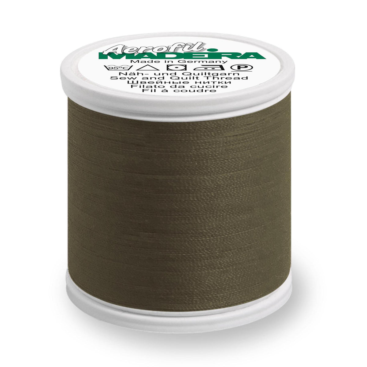 Spool of Madeira Aerofil sewing thread in Pebble