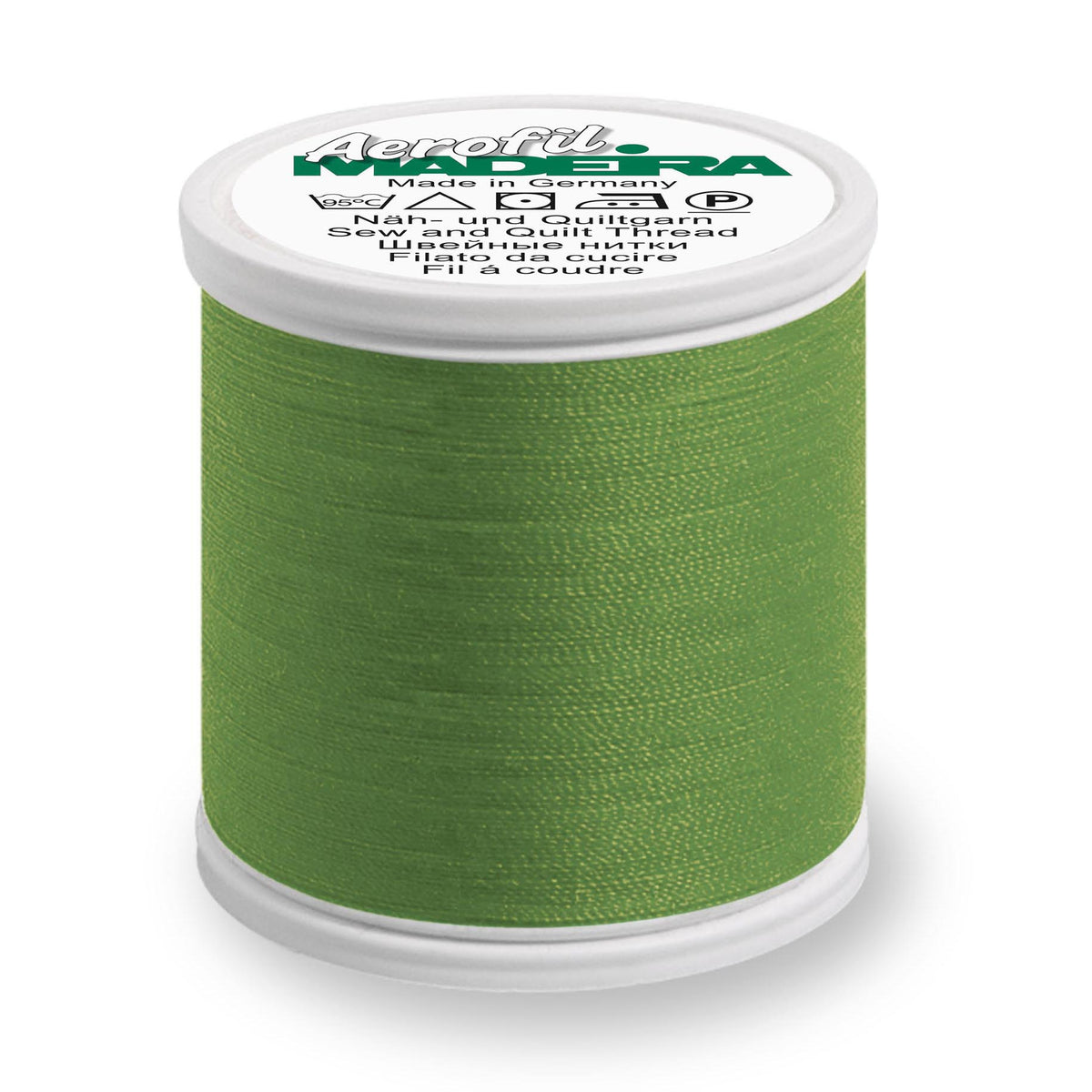 Spool of Madeira Aerofil sewing thread in Olive