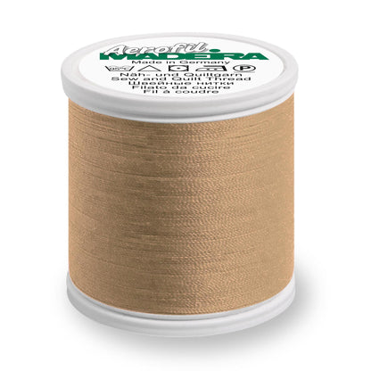 Spool of Madeira Aerofil sewing thread in beige