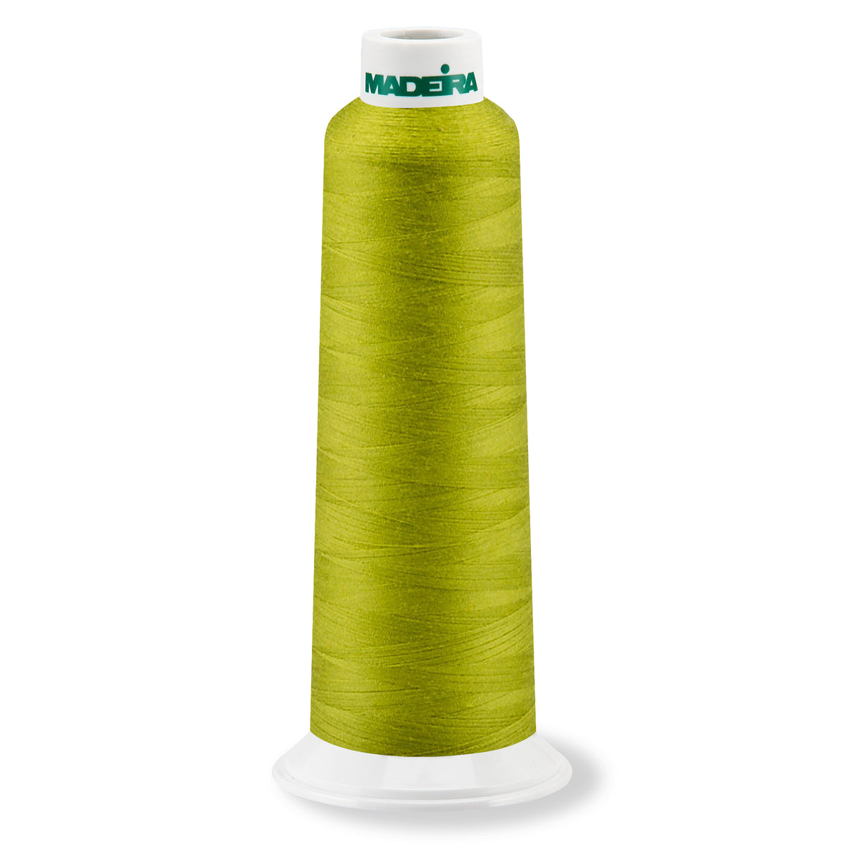 Spool of lime green Madeira AeroQuilt thread