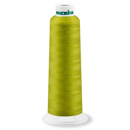 Spool of lime green Madeira AeroQuilt thread