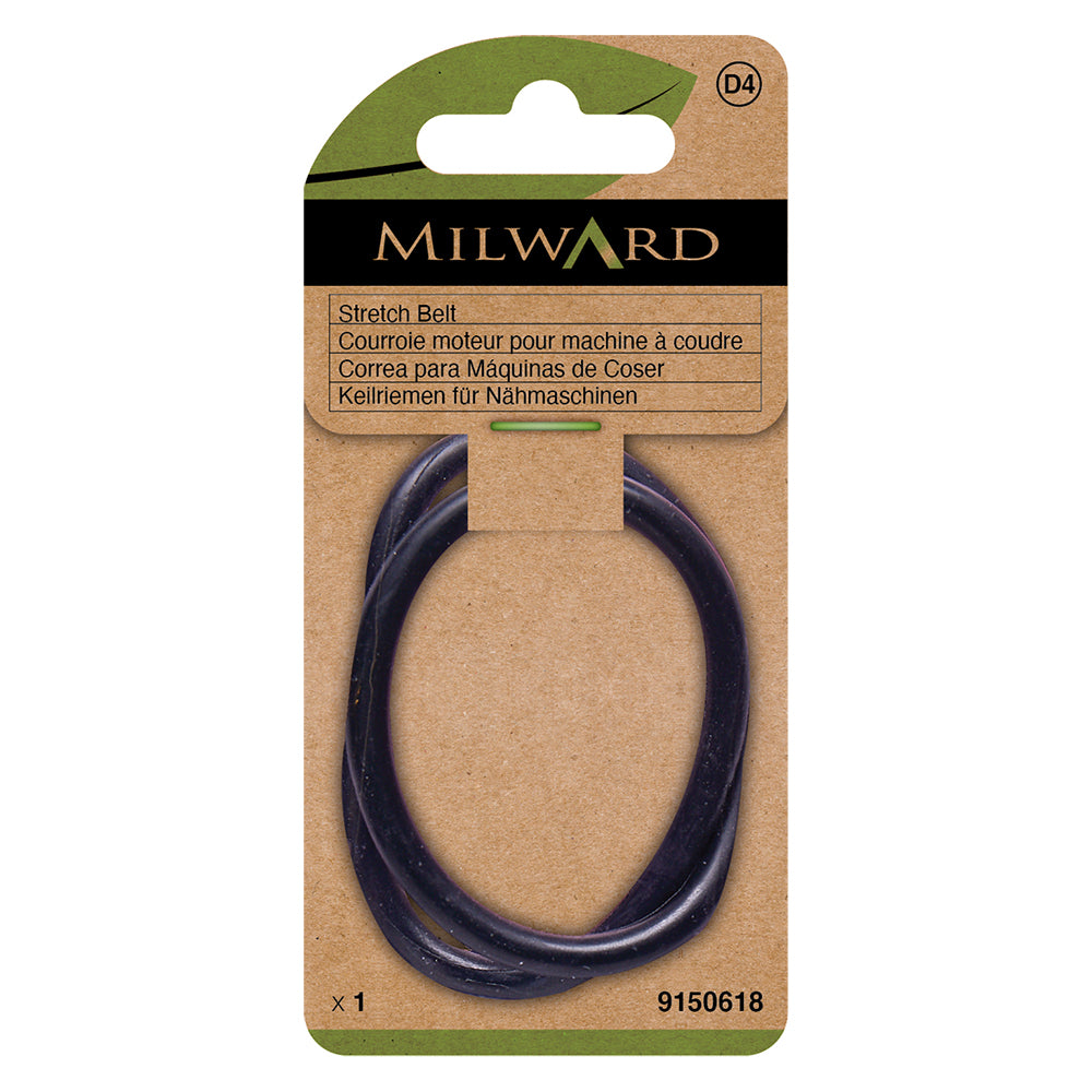 Milward black rubber sewing machine stretch belt