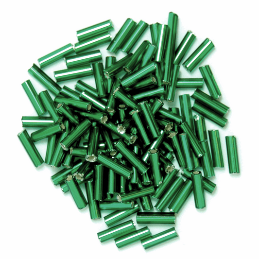 Trimits Green Bugle Beads - 30g