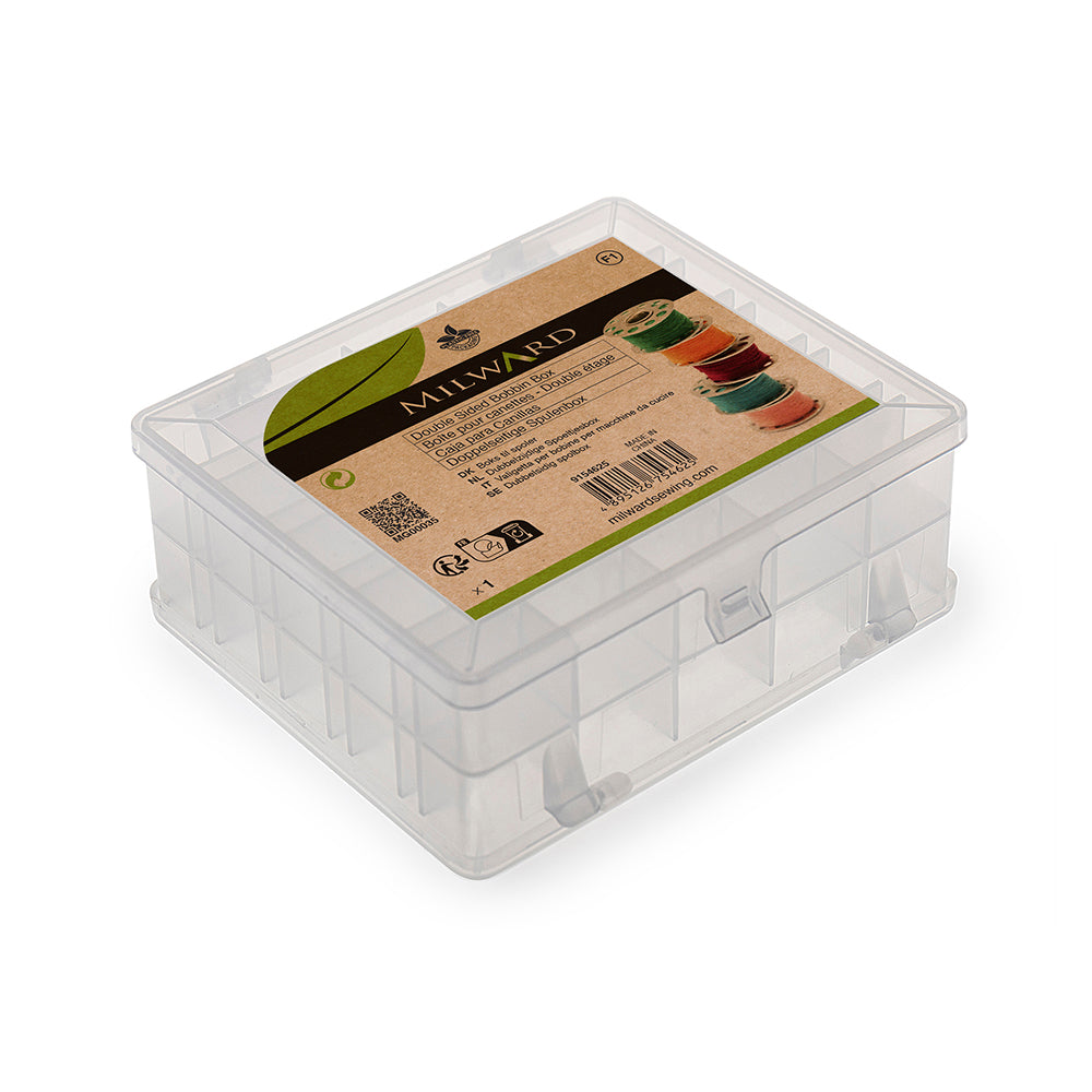 Milward double-sided plastic bobbin box for 50 bobbins