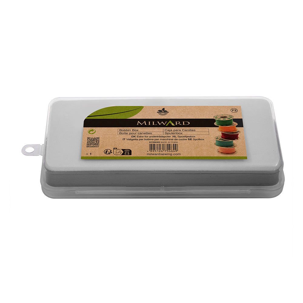 Milward foam-lined plastic bobbin box for 28 bobbins