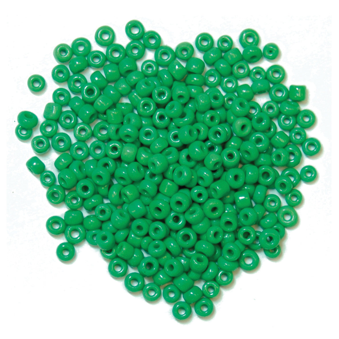 Pack of green seed beads