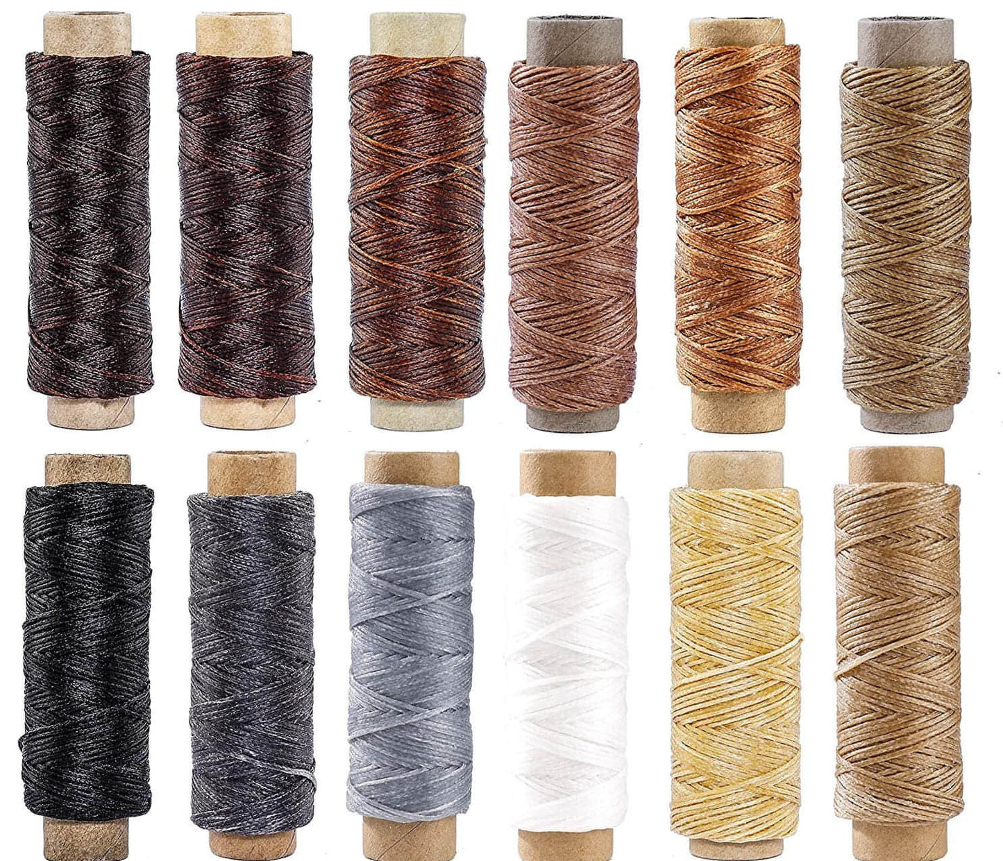 Waxed thread (leather sewing) pack of 12 x 30m