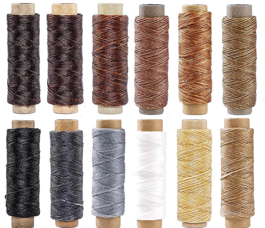 Waxed thread (leather sewing) pack of 12 x 30m