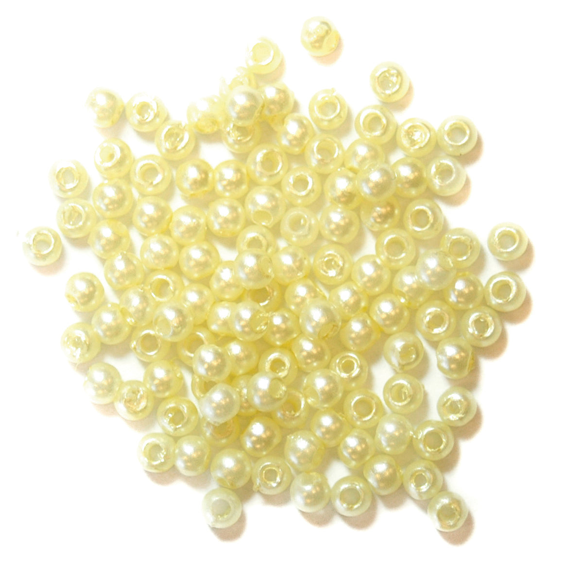 Pack of cream 3mm pearl beads