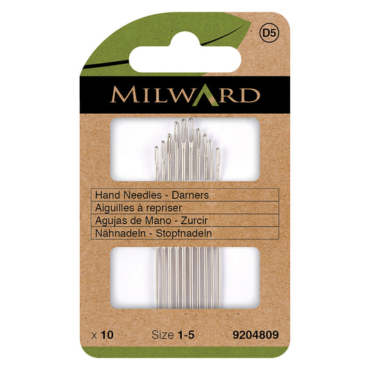 Milward darning needles sizes 1-5