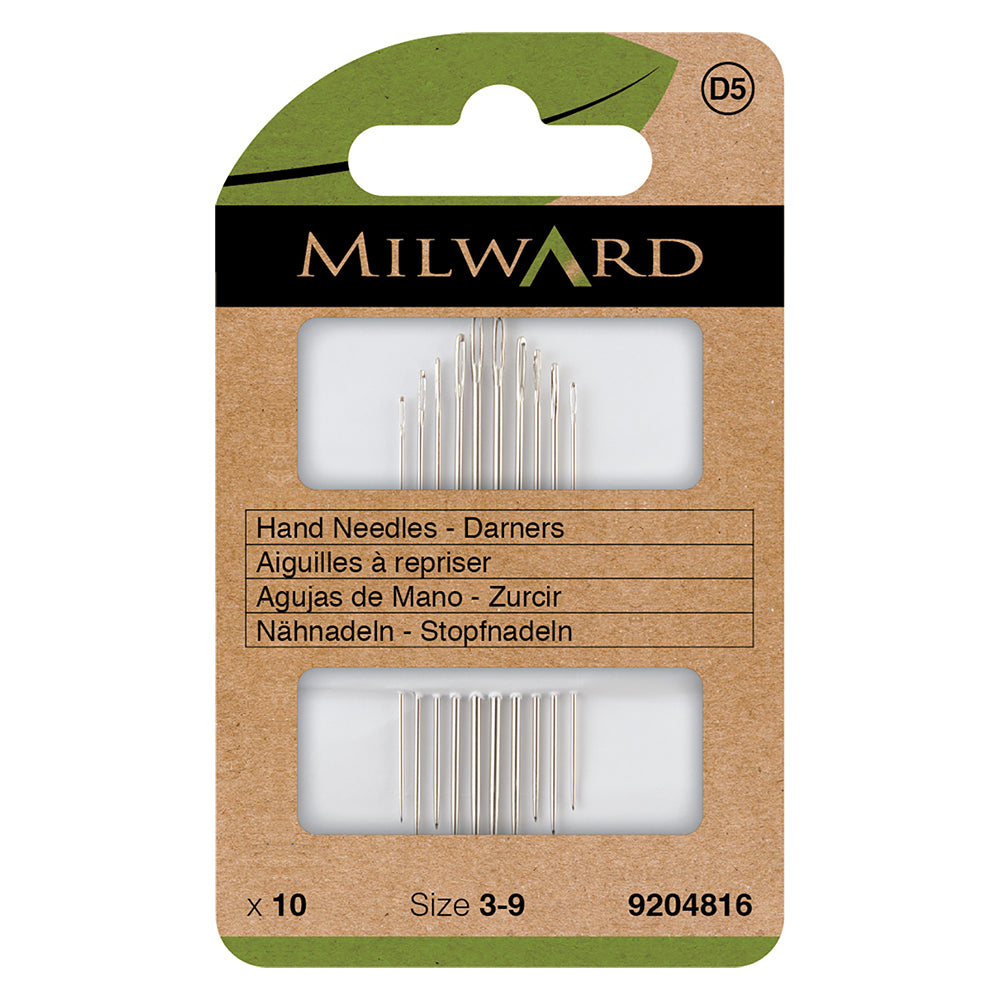 Milward darning needles sizes 3-9