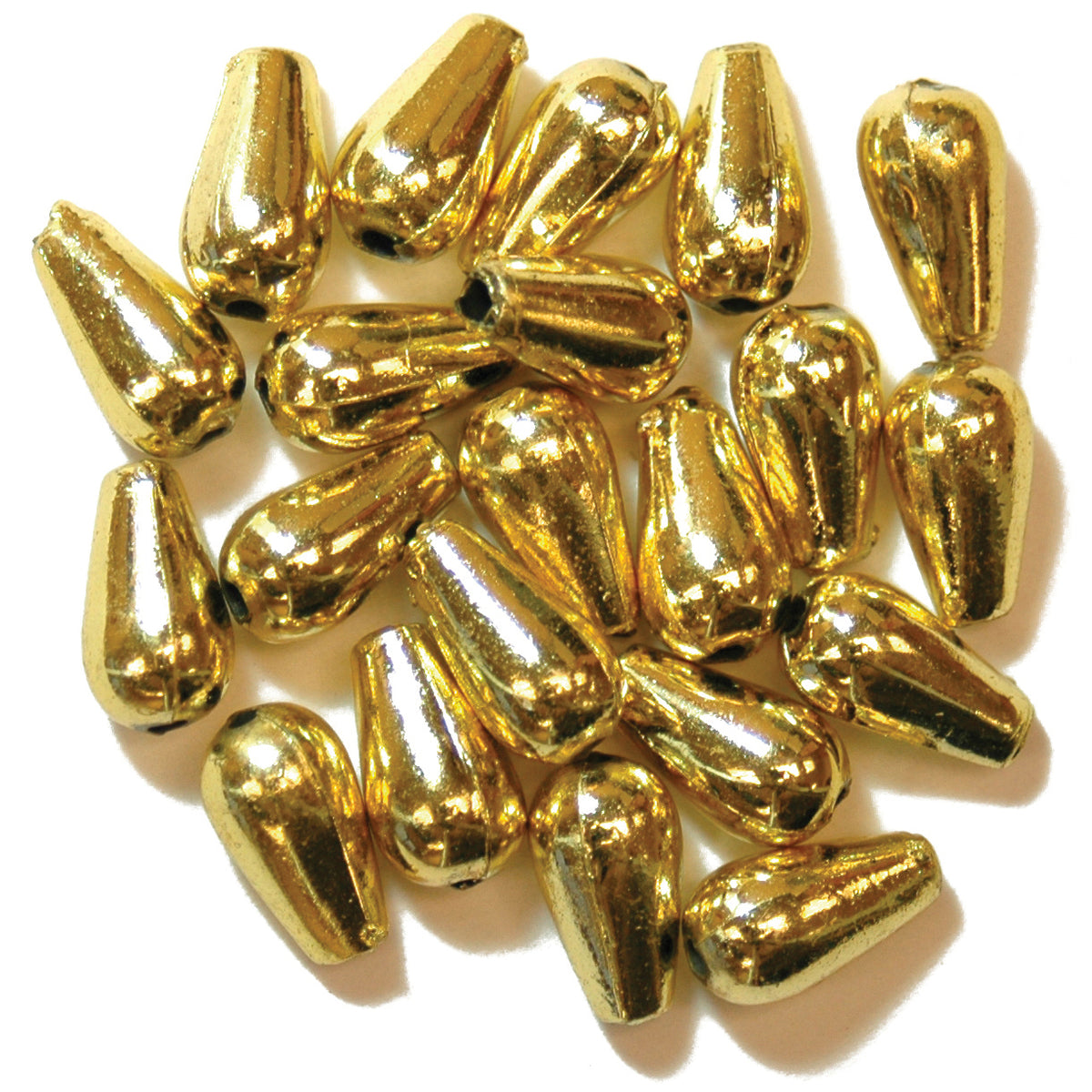 Pack of gold teardrop pearl beads
