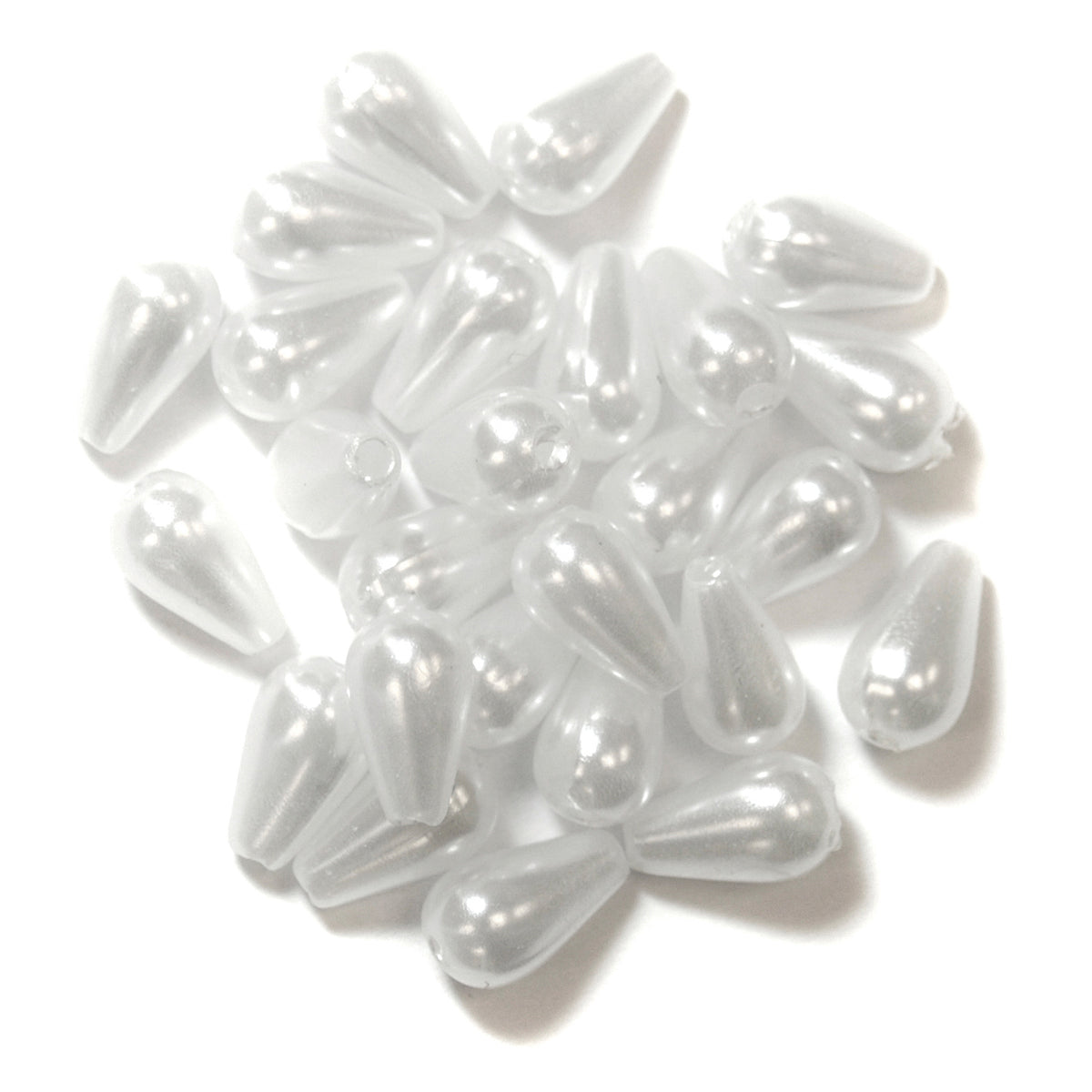 Pack of white teardrop pearl beads
