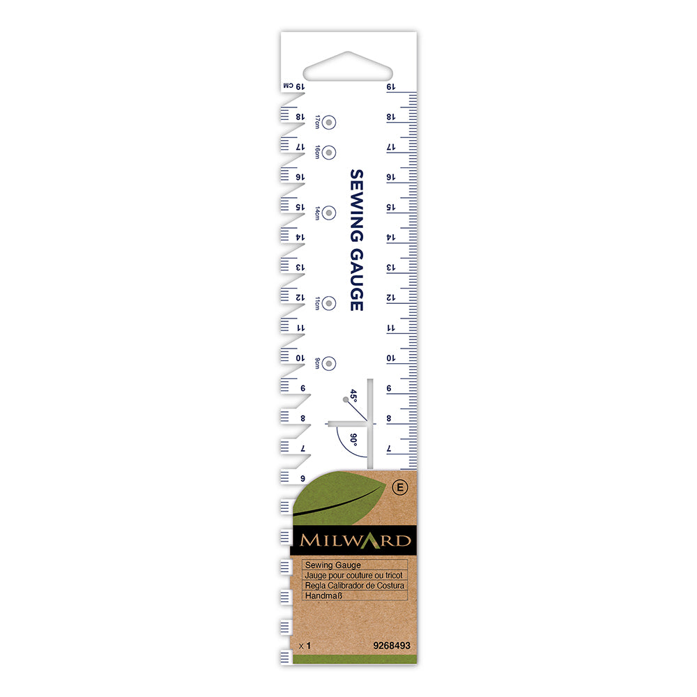 Milward flexible plastic sewing gauge