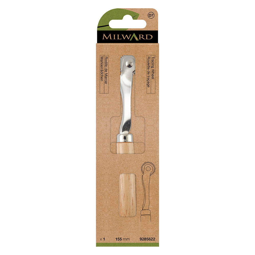Milward serrated tracing wheel with wooden handle