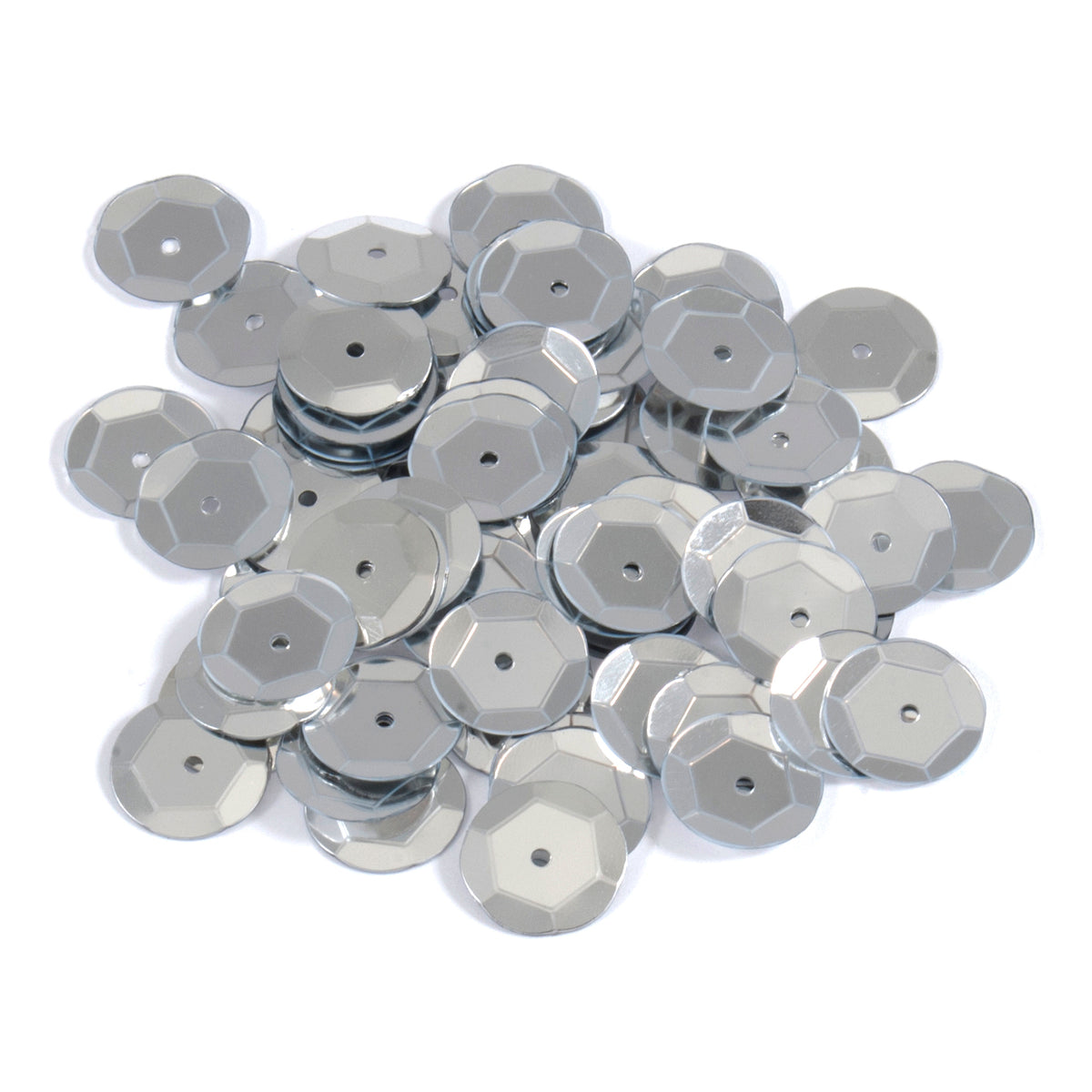 Pack of silver 10mm cup sequins