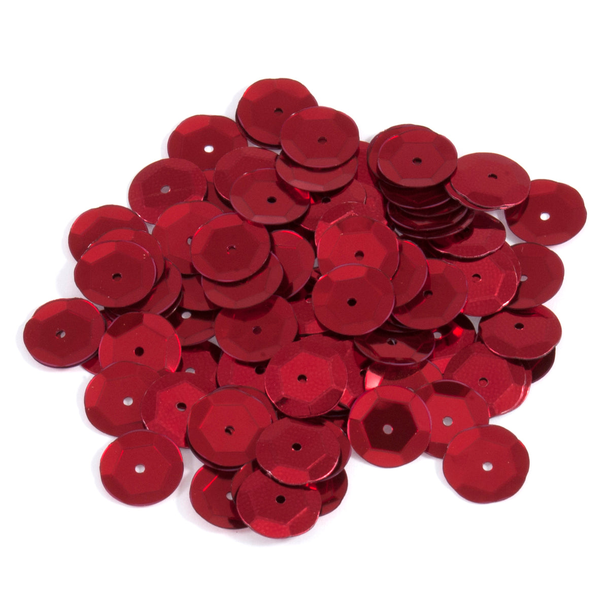 Pack of red 10mm cup sequins