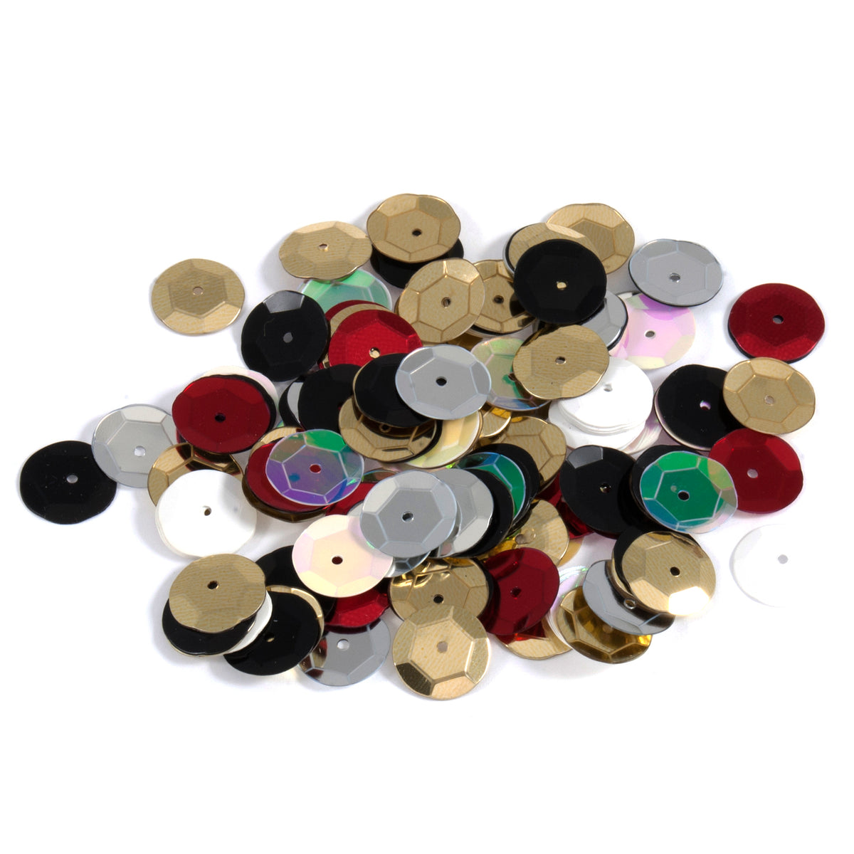 Pack of multi-coloured 10mm cup sequins