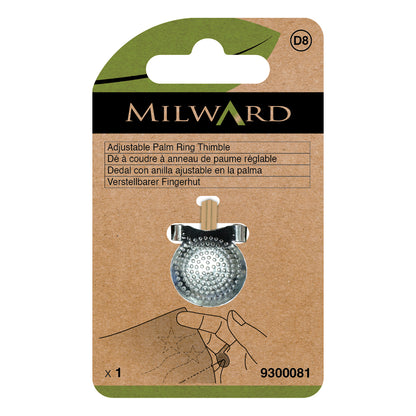 Milward adjustable brass palm ring thimble